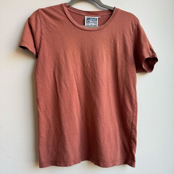 Jungmaven Tops - Jungmaven Organic Cotton Orange hemp Short Sleeve V Neck T Shirt Size Small